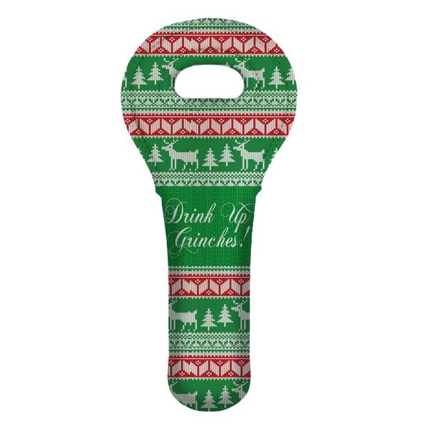 Ugly Christmas Sweater Series Wine Totes - Several Design Options - Image 6