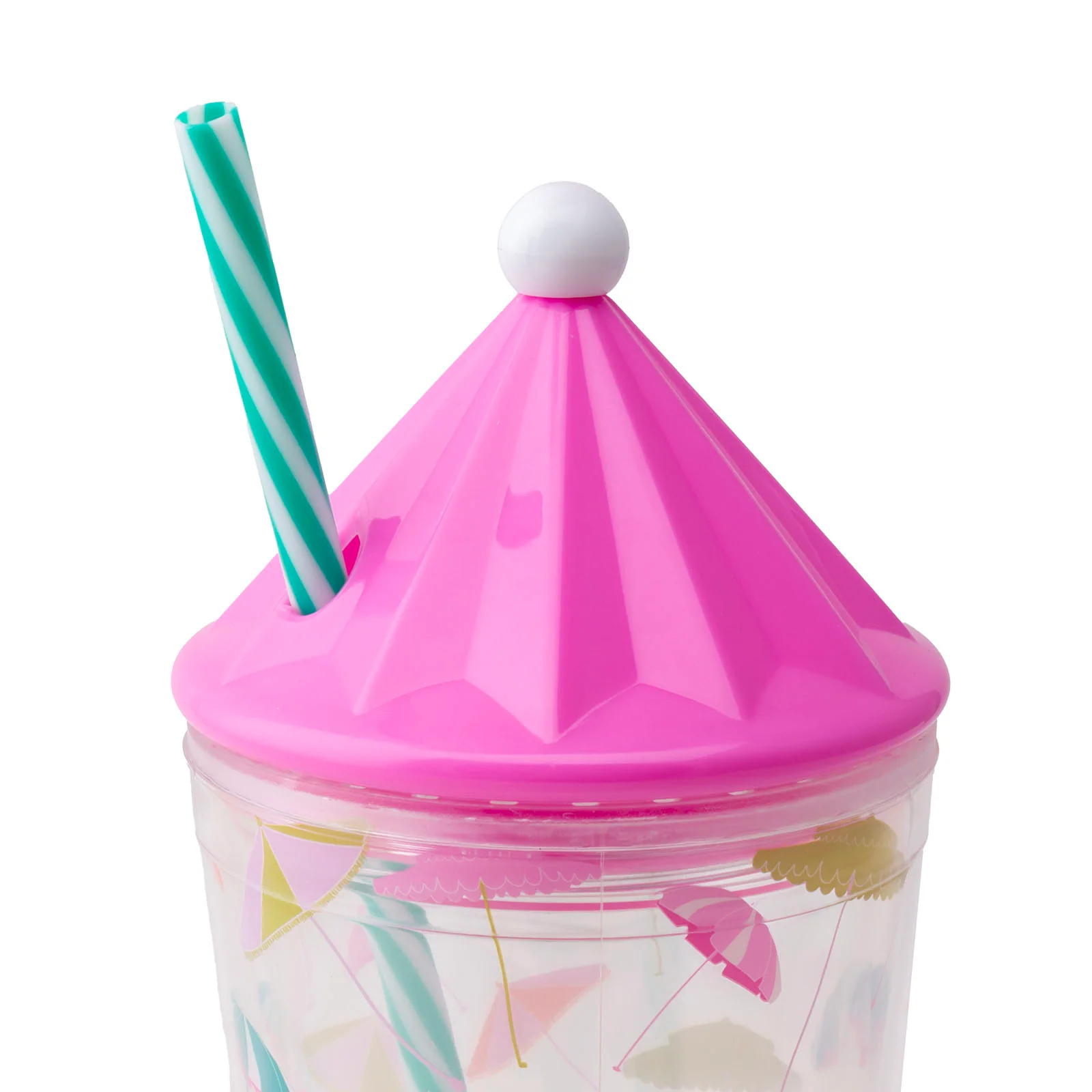 Umbrella Tumbler with Lid & Straw - 16 ounce - Image 3