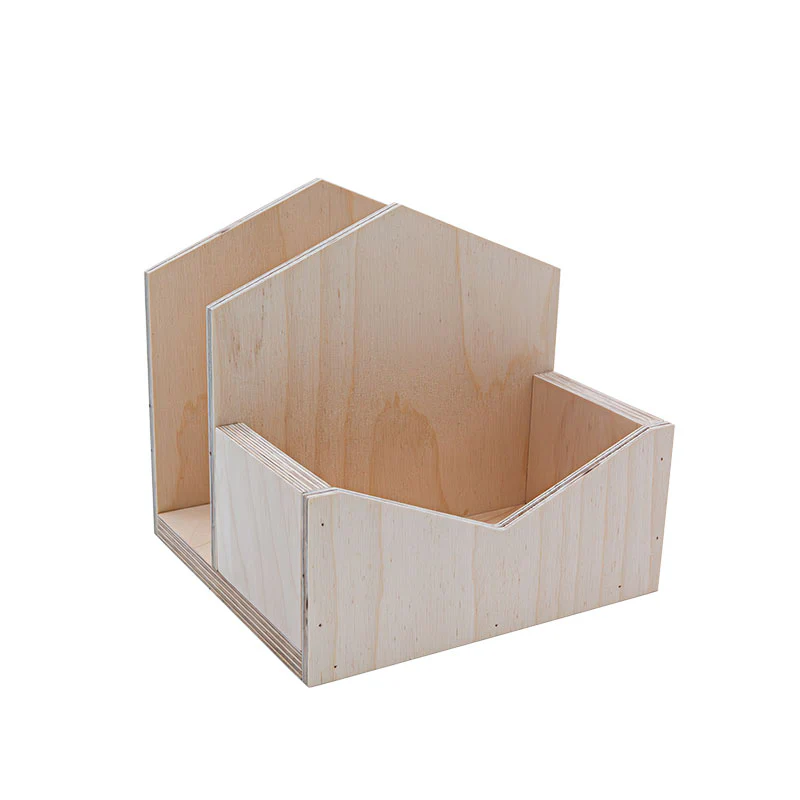 Upright Wooden Napkin Holder With Storage - Stain Options Available - Image 4