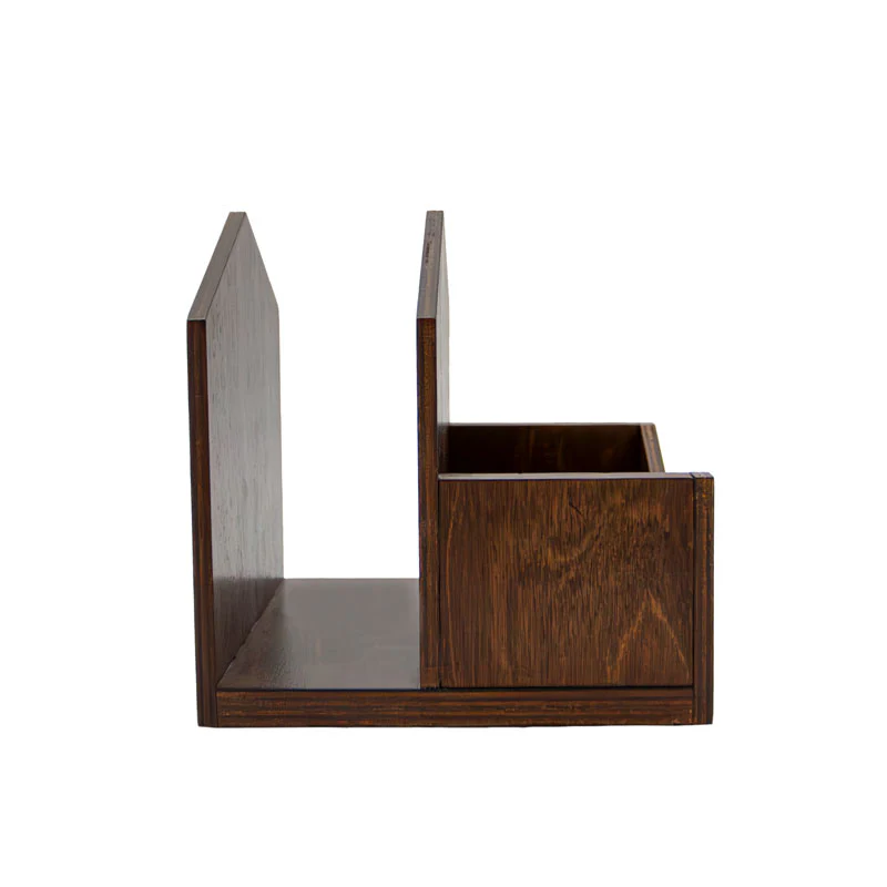Upright Wooden Napkin Holder With Storage - Stain Options Available - Image 5