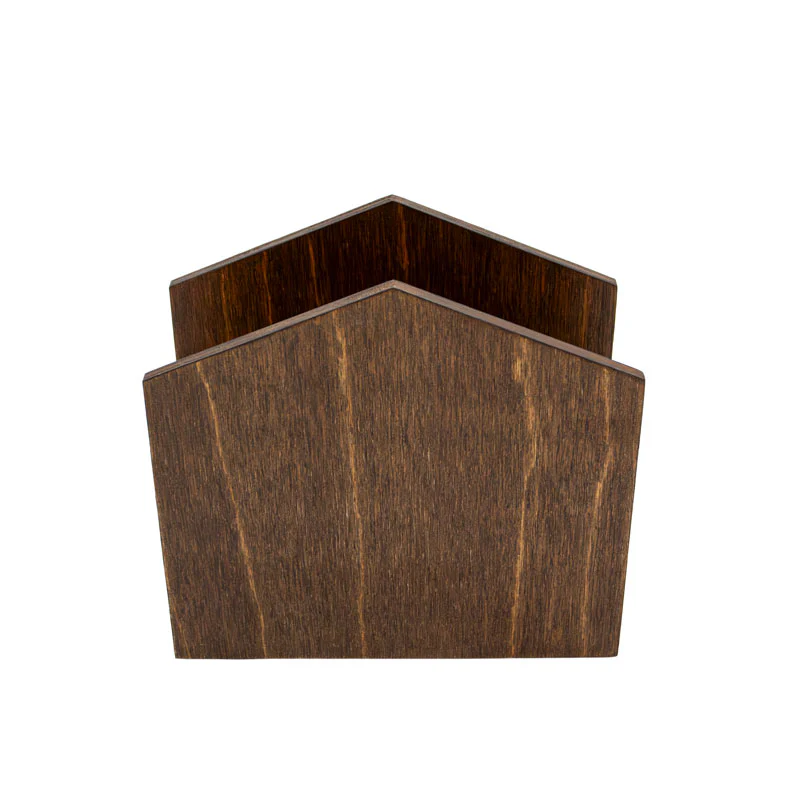 Upright Wooden Napkin Holder With Storage - Stain Options Available - Image 6