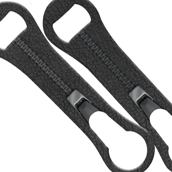 V-ROD® BOTTLE OPENER - Black Leather Zipper