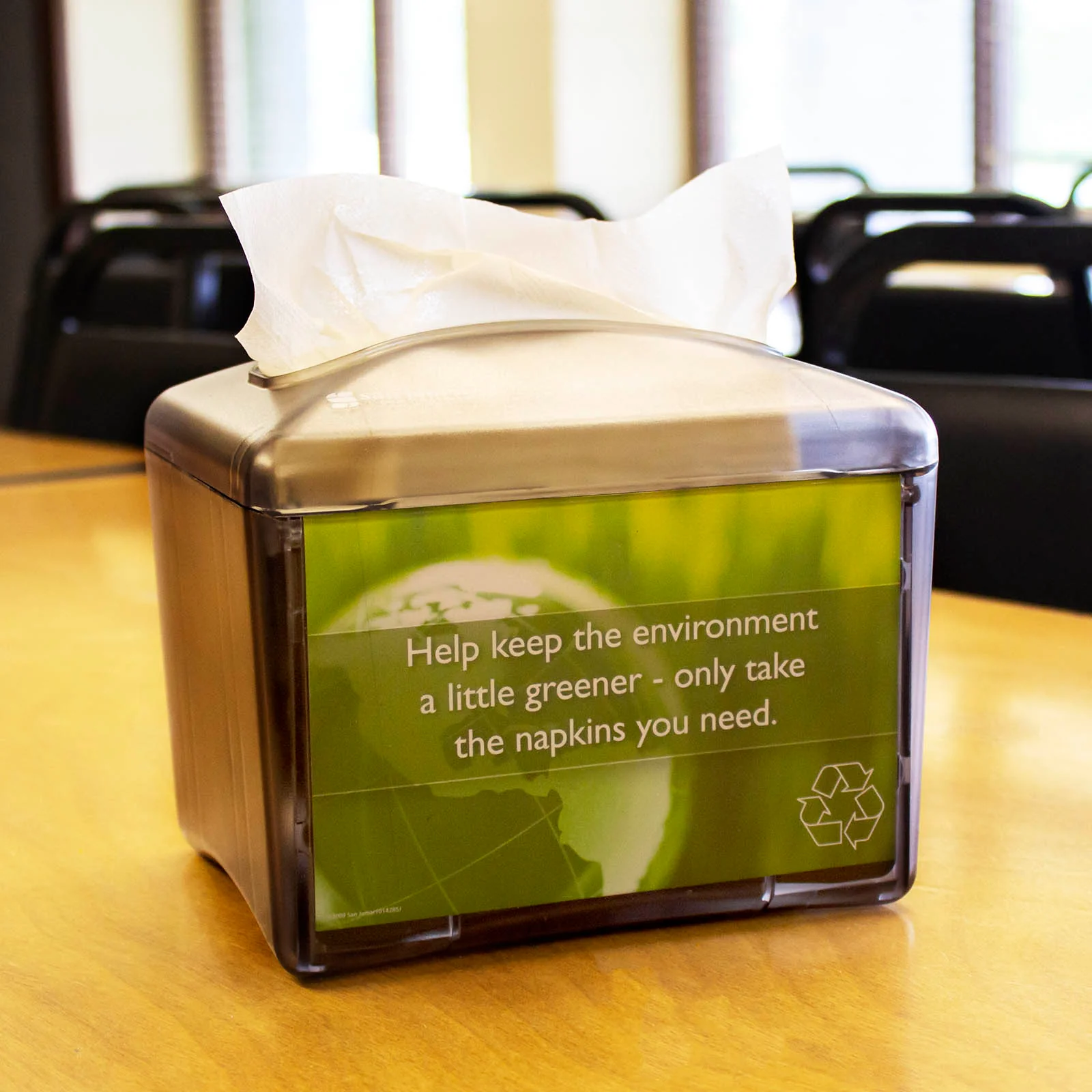 Venue Tabletop Interfold Napkin Dispenser - San Jamar - Black Pearl - Image 2