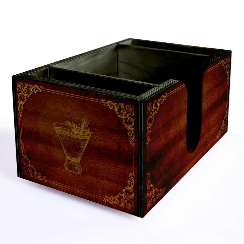 Vintage Bar Wooden Bar Caddy - Image 3
