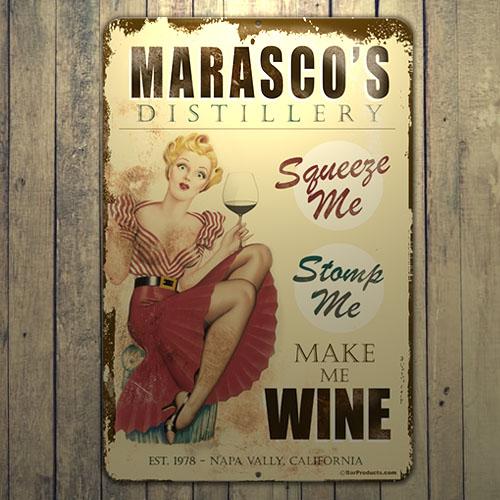 Vintage Metal Bar Sign - 12" x 18" - CUSTOMIZABLE Wine Distillery - Image 3