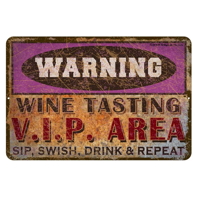 Vintage Metal Bar Sign - 12" x 18" - Warning - CUSTOMIZABLE - Image 12