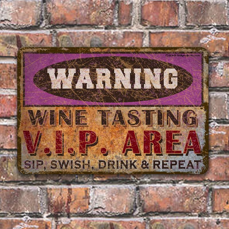 Vintage Metal Bar Sign - 12" x 18" - Warning - CUSTOMIZABLE - Image 13