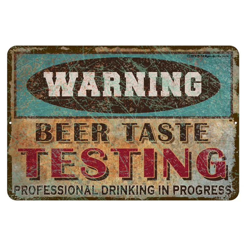 Vintage Metal Bar Sign - 12" x 18" - Warning - CUSTOMIZABLE - Image 5