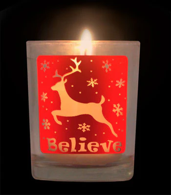 Votive/Shot Glass - Reindeer Believe - 2.5 Ounce - Image 4