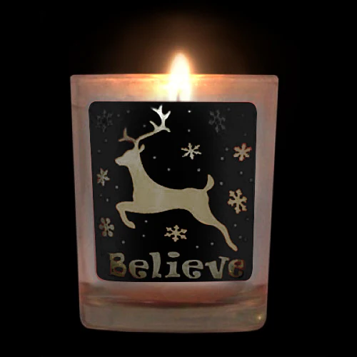 Votive/Shot Glass - Reindeer Believe - 2.5 Ounce - Image 5