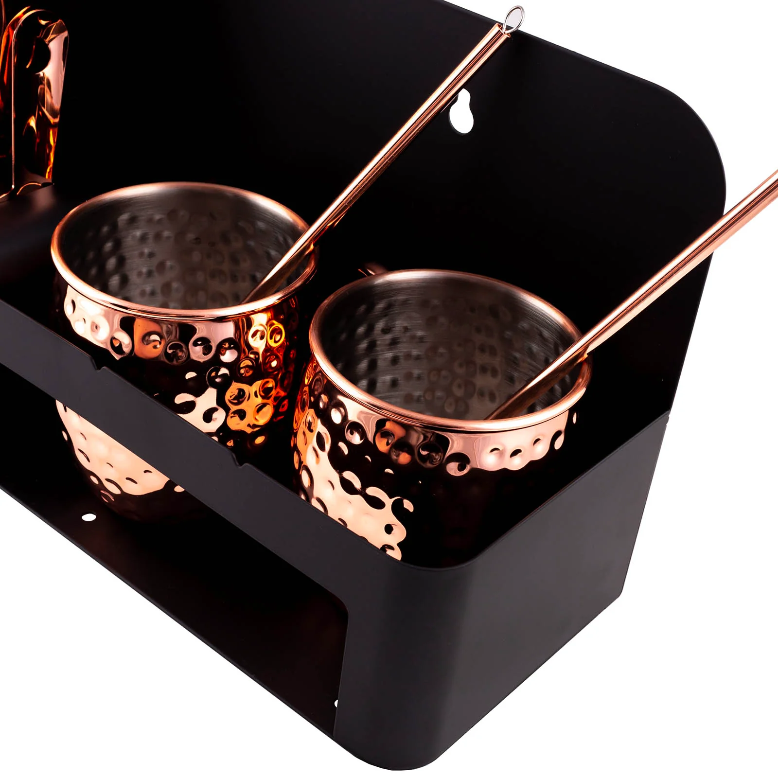 Wall Mount Bar Set - Copper Plated - 14 piece - Image 4