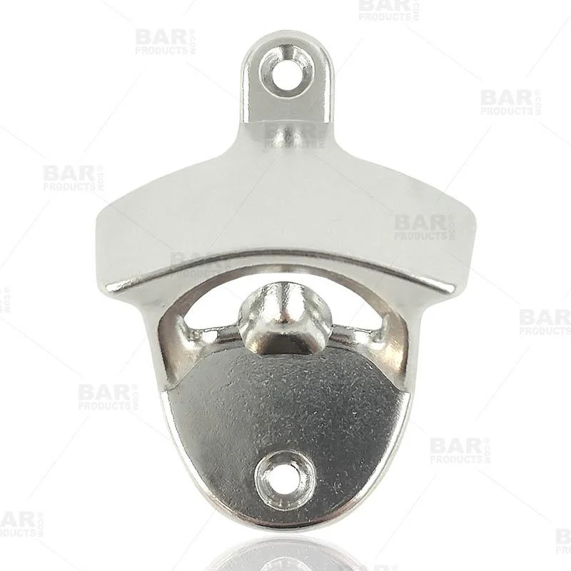 Wall Mounted Bottle Opener - Silver