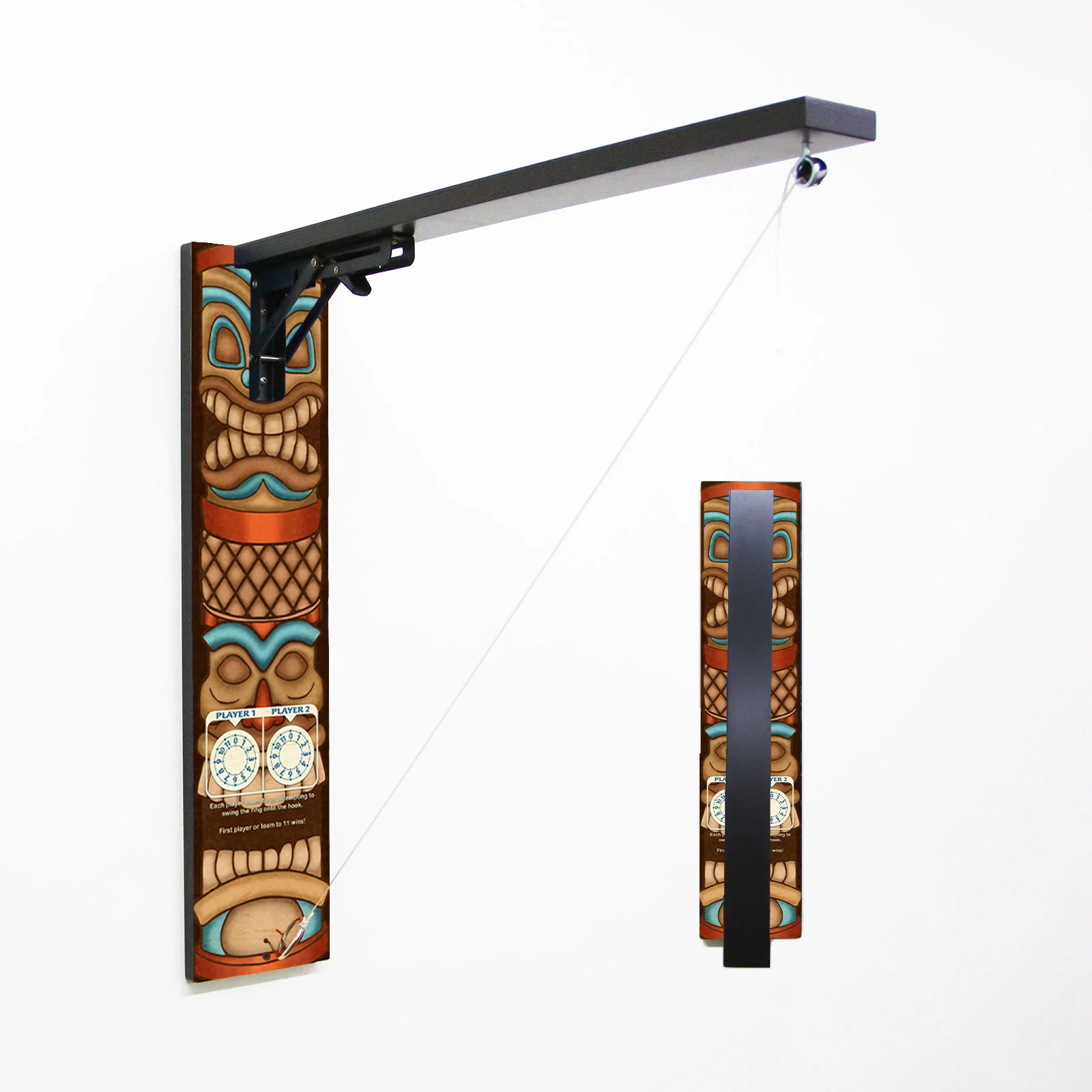 Wall Mounted Folding Ring Toss - Tiki Totem - Colors Options Available - Image 3