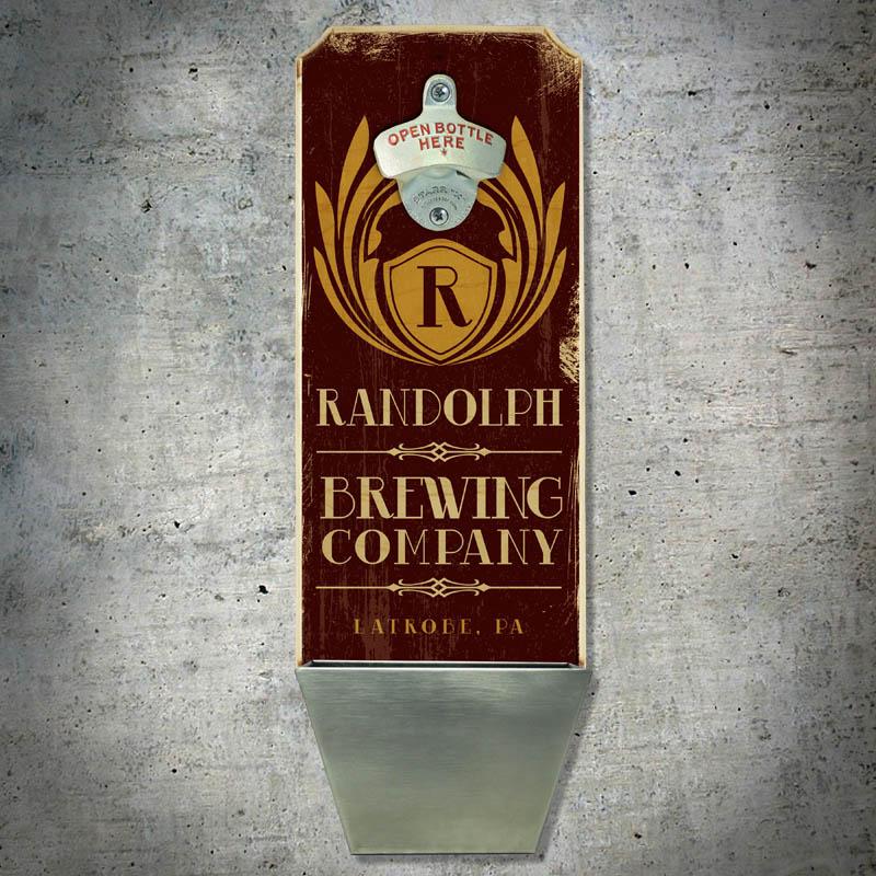Wall Mounted Wood Plaque Bottle Opener & Cap Catcher - CUSTOMIZABLE Brewing Company - Image 3