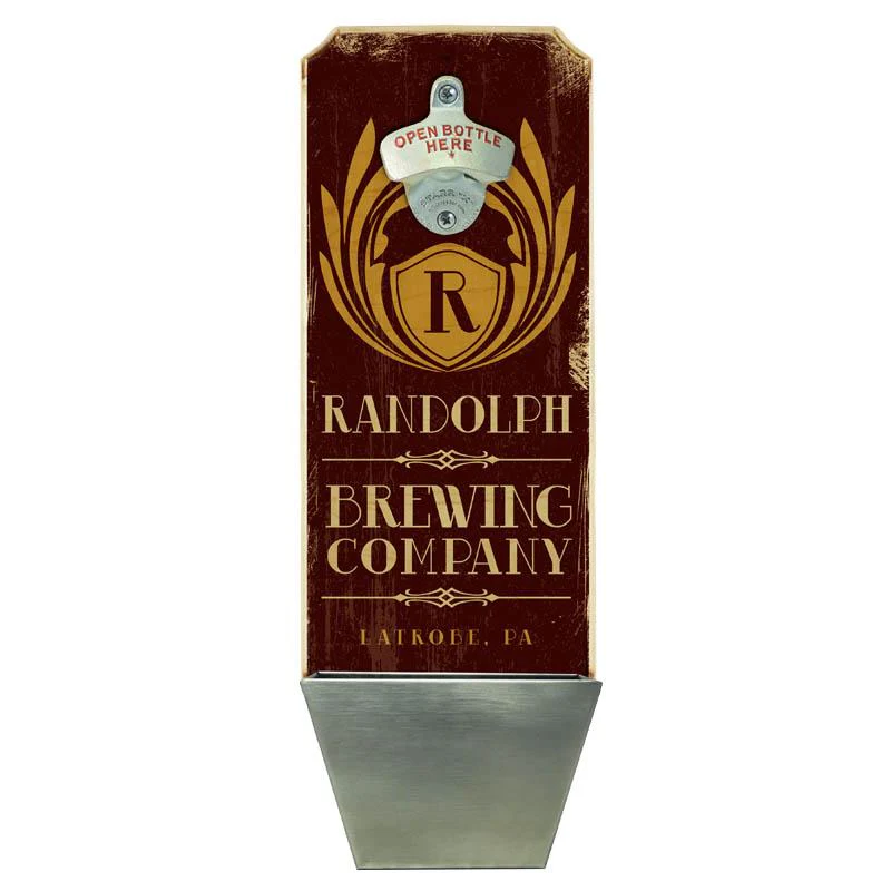 Wall Mounted Wood Plaque Bottle Opener & Cap Catcher - CUSTOMIZABLE Brewing Company - Image 4