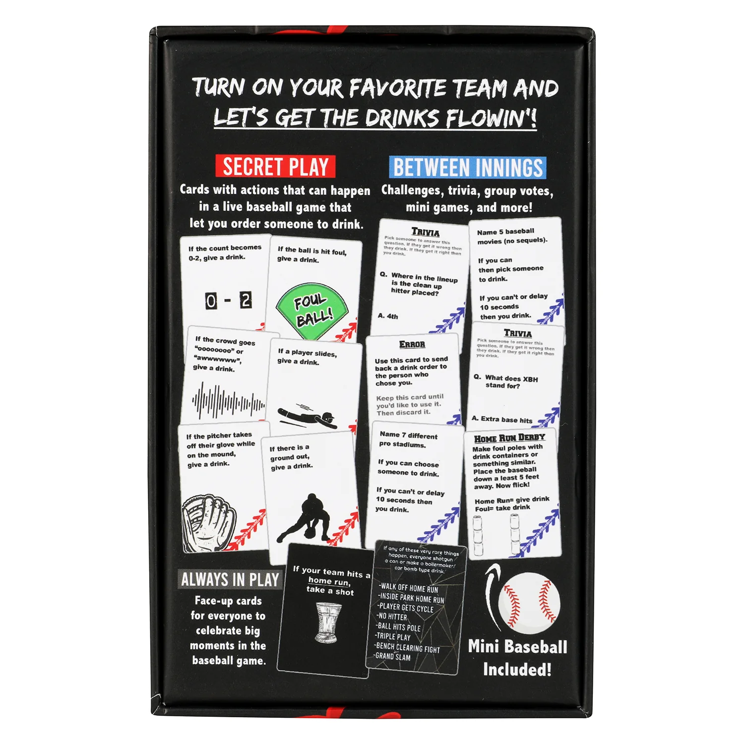 Watch Baseball, Get Drunk Card Game - Image 4