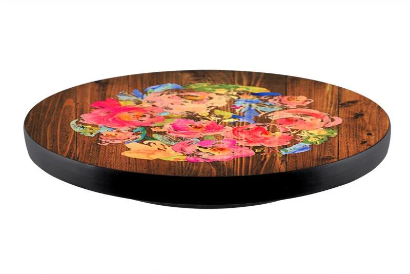 WATERCOLOR FLOWERS Lazy Susan - 3 Different Sizes - For Kitchen Table Top - Handcrafted in USA - Image 5