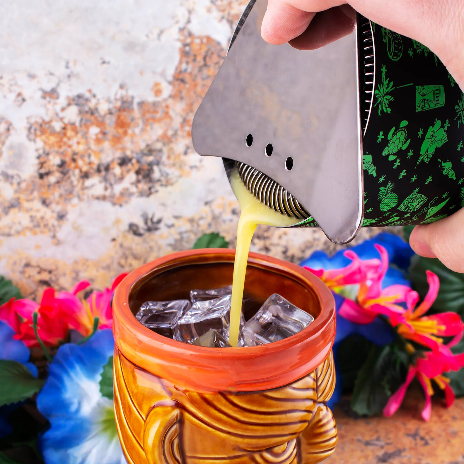 Weighted Shaker Set - Tiki - 18 & 28oz Tins - BarConic® - Image 4