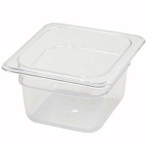 1/6 Size Clear Polycarbonate / Poly-Ware Food Pan (Various Sizes) - Image 3