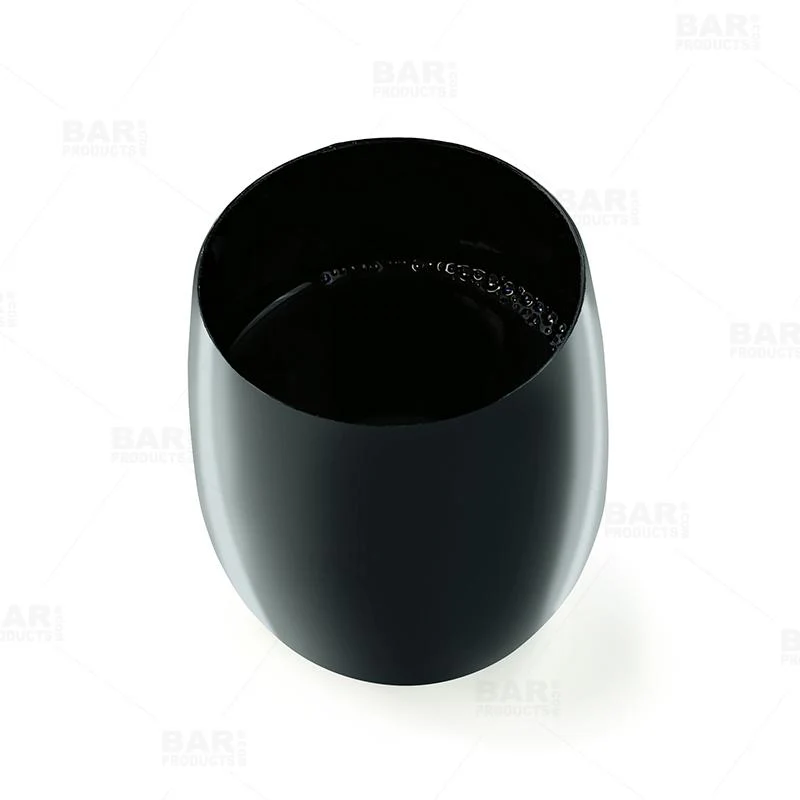Stemless Wine Glass - Plastic - Black - 12 Oz - Pack of 6 - Image 5