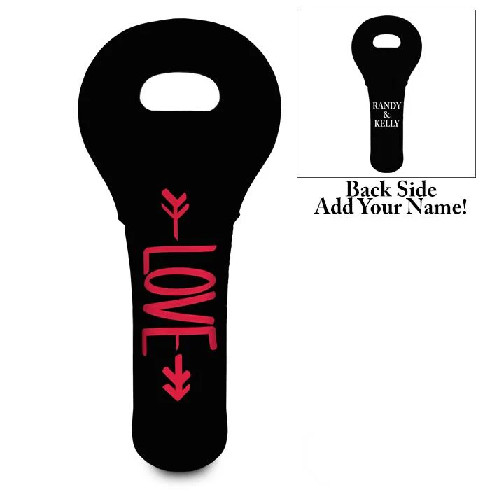 Wine Tote - Love Design - ADD YOUR NAME