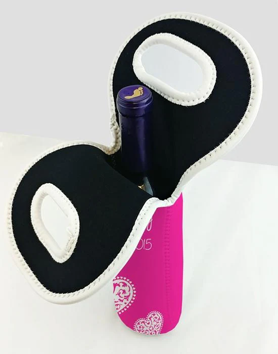 Wine Totes - Heart Pattern - ADD YOUR NAME - Image 6