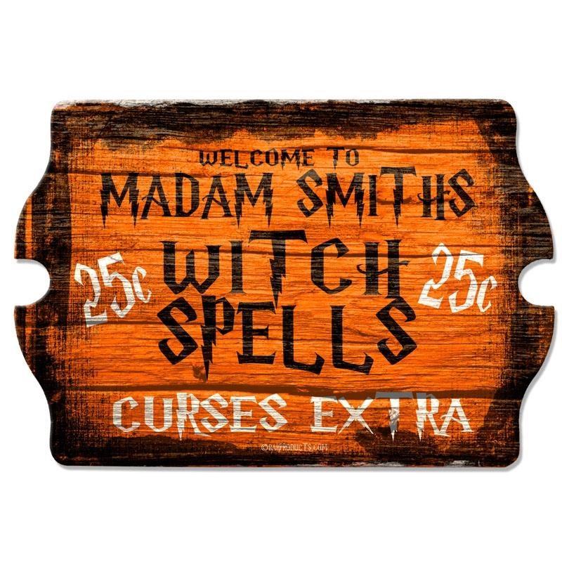 Witch Spells - CUSTOMIZABLE Tavern Shaped Halloween Wood Sign