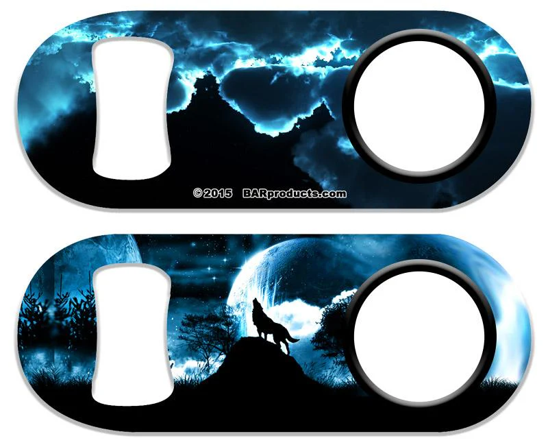 Wolf Mini Bottle Opener with Retractable Reel - Image 3