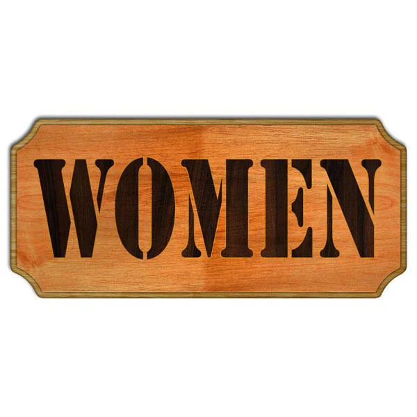 Women - Wood Plaque Kolorcoat™ Sign