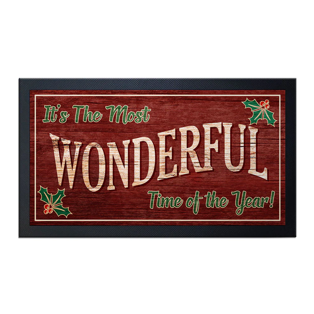 Wonderful Time of the Year Bar Service Mat - 17.25" X 10"