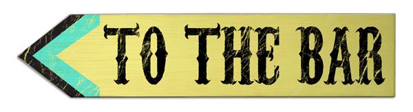Wood Arrow Sign - To the Bar - Image 2