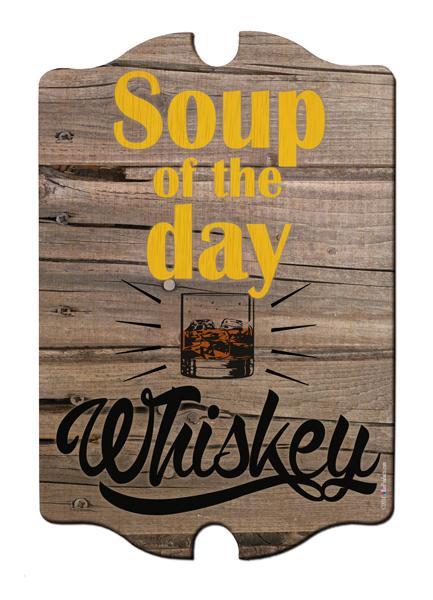Wood Bar Sign Tavern-Shaped - Soup of the Day
