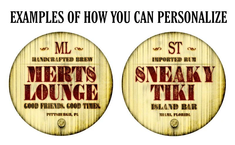 Wood Barrel Theme Custom Table Top – Design 1002 - Image 4