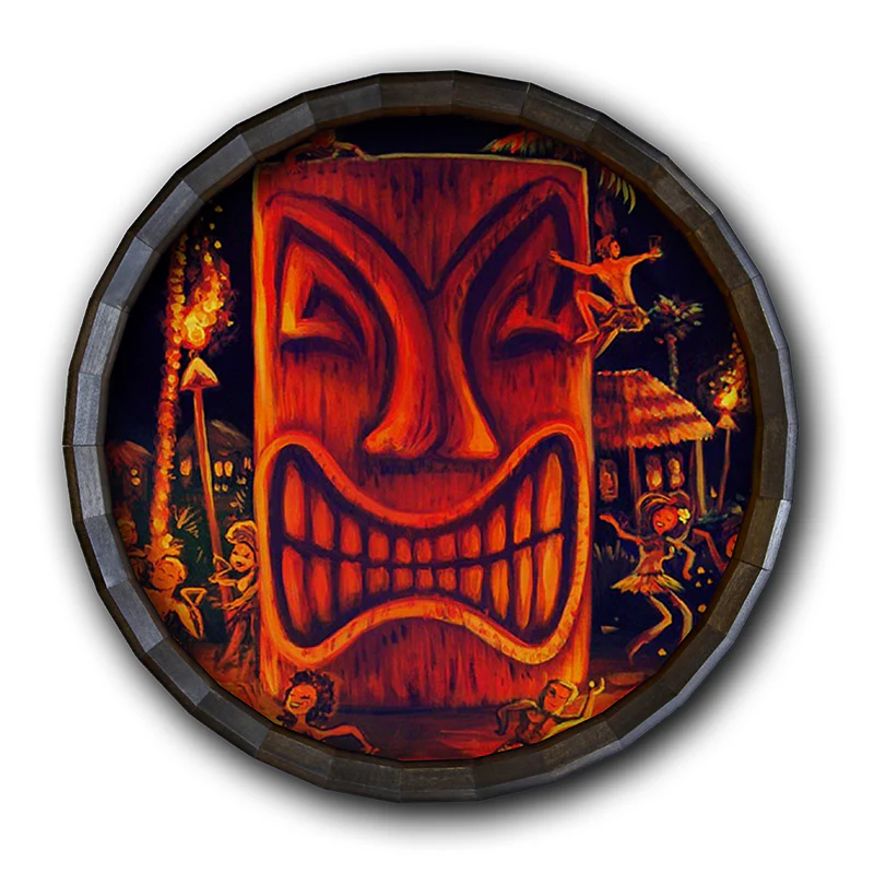 Wood Barrel Top Sign/Clock - Midnight Sun - Image 3