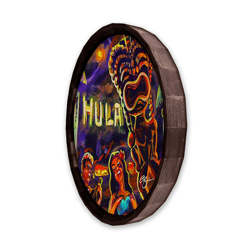 Wood Barrel Top Sign/Clock - Vintage Hula Bar - Image 4