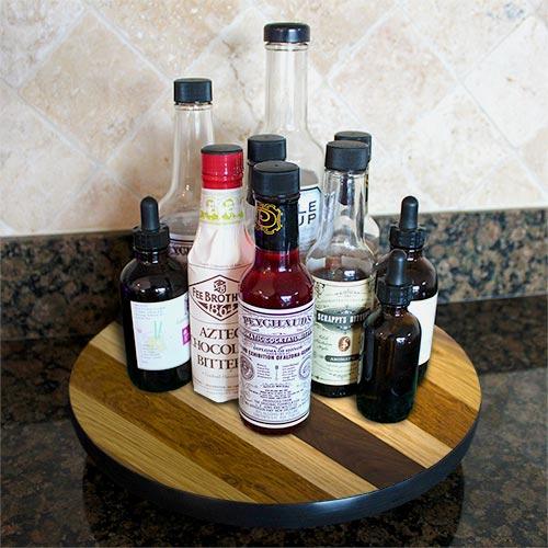 WOOD END GRAIN Lazy Susan - 3 Different Sizes - For Kitchen Table Top - Handcrafted in USA - Image 11