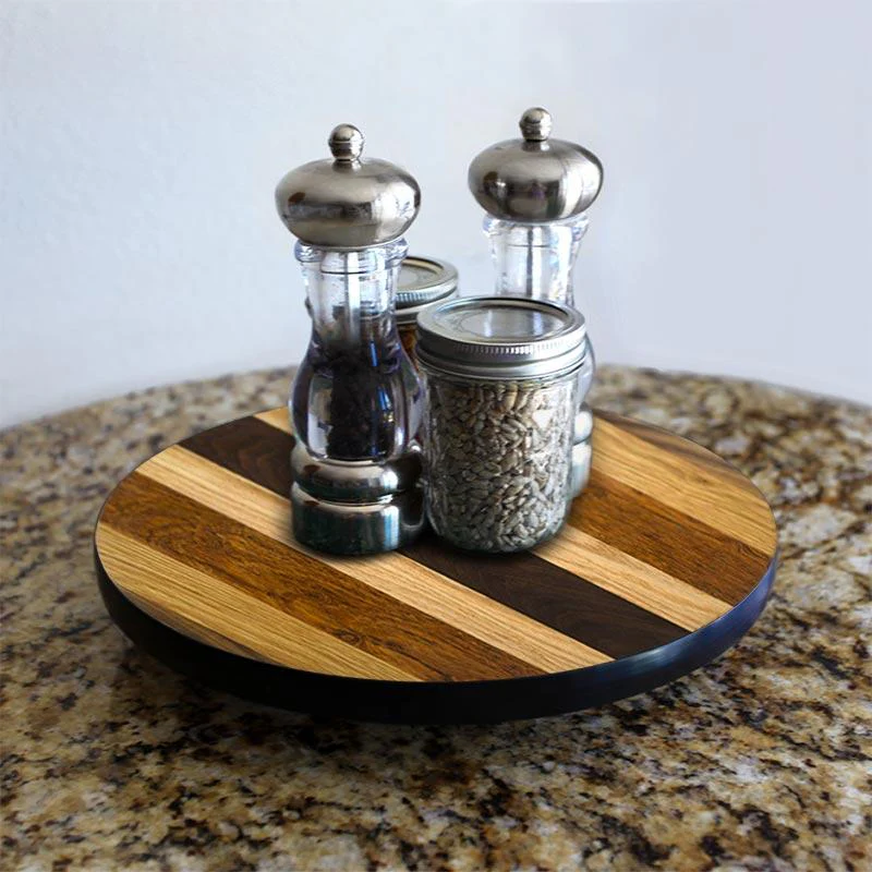 WOOD END GRAIN Lazy Susan - 3 Different Sizes - For Kitchen Table Top - Handcrafted in USA - Image 13