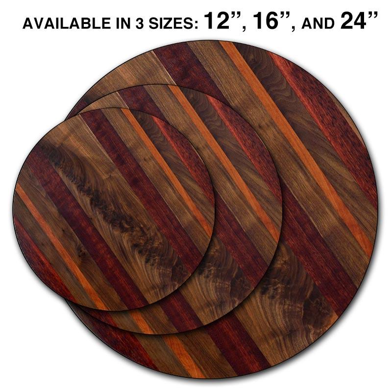 WOOD END GRAIN Lazy Susan - 3 Different Sizes - For Kitchen Table Top - Handcrafted in USA - Image 16