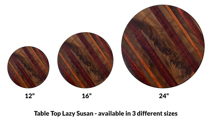 WOOD END GRAIN Lazy Susan - 3 Different Sizes - For Kitchen Table Top - Handcrafted in USA - Image 17