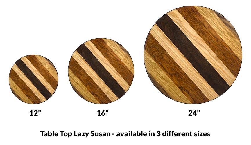 WOOD END GRAIN Lazy Susan - 3 Different Sizes - For Kitchen Table Top - Handcrafted in USA - Image 19