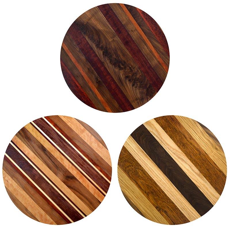 WOOD END GRAIN Lazy Susan - 3 Different Sizes - For Kitchen Table Top - Handcrafted in USA - Image 3