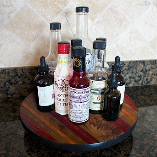 WOOD END GRAIN Lazy Susan - 3 Different Sizes - For Kitchen Table Top - Handcrafted in USA - Image 5