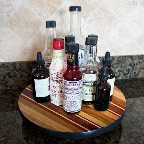 WOOD END GRAIN Lazy Susan - 3 Different Sizes - For Kitchen Table Top - Handcrafted in USA - Image 8