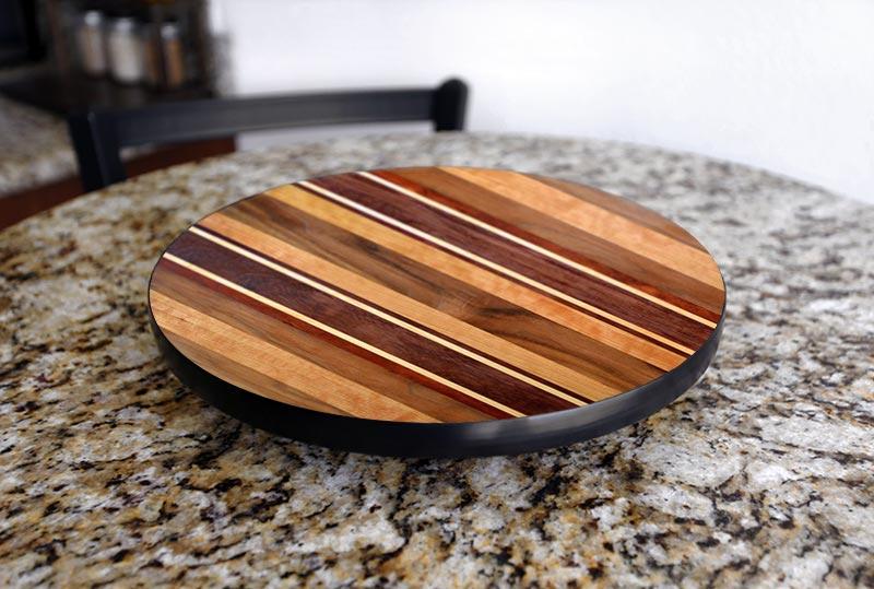 WOOD END GRAIN Lazy Susan - 3 Different Sizes - For Kitchen Table Top - Handcrafted in USA - Image 9