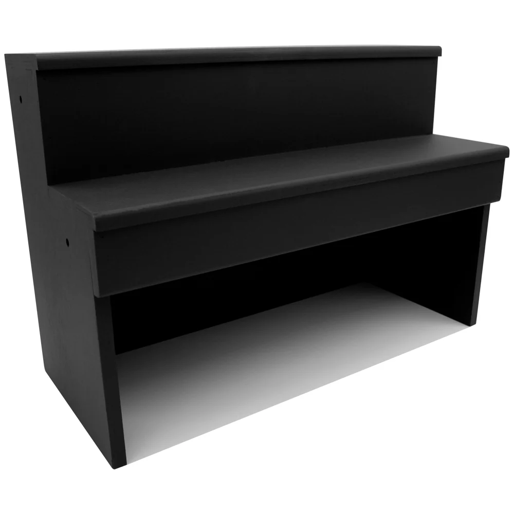 Wood Under Storage Liquor Shelves - 2 Tier - Black (Multiple Sizes Available!) - Image 3