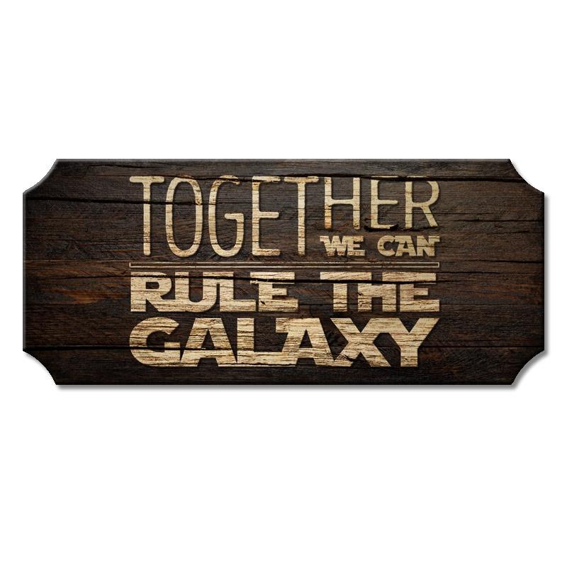 Wood Plaque Kolorcoat™ Sign - Rule the Galaxy