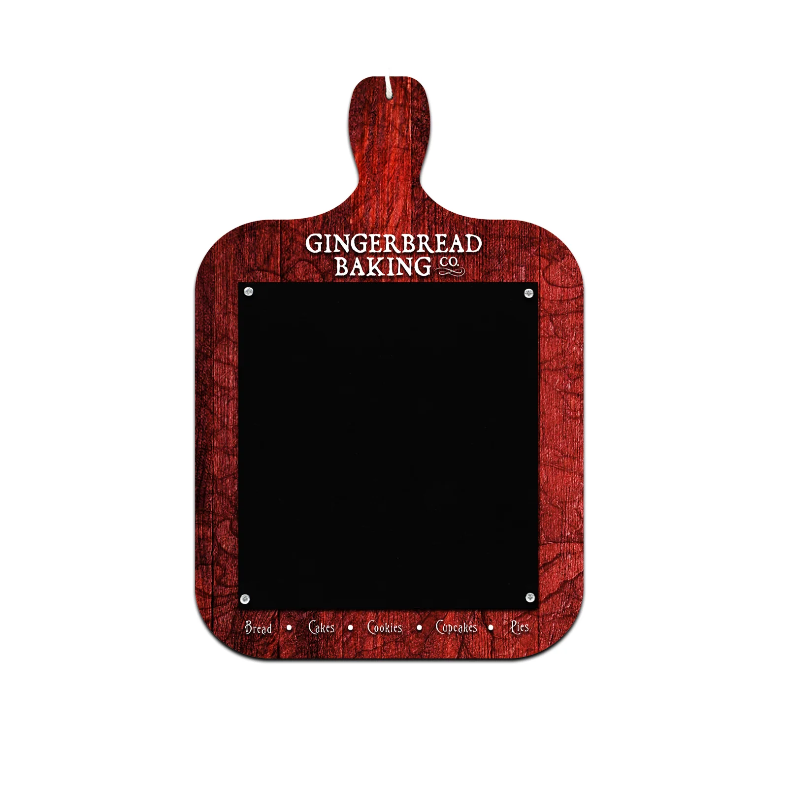 WOOD PLAQUE MENU - CUTTING BOARD CHALKBOARD - GINGERBREAD BAKERY DESIGN - Image 3