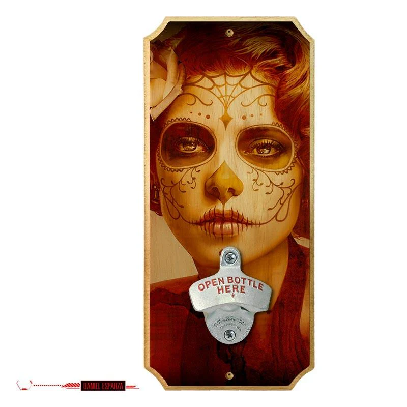 Wood Plaque Wall Mounted Bottle Opener - Vendimilla