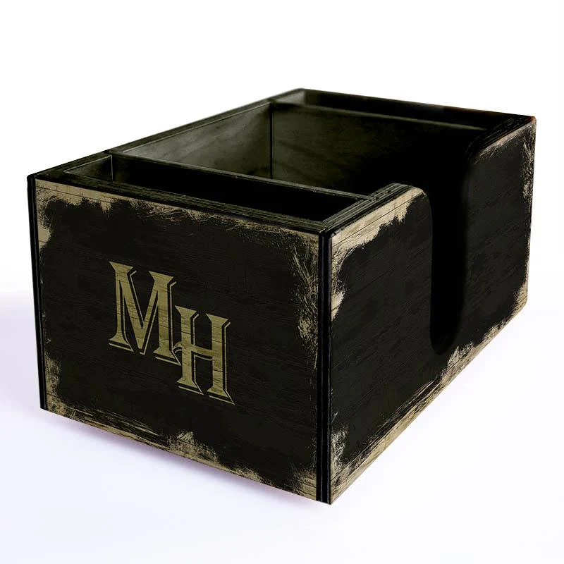 Wooden Bar Caddy - Classic Cocktails - Customizable - Image 3