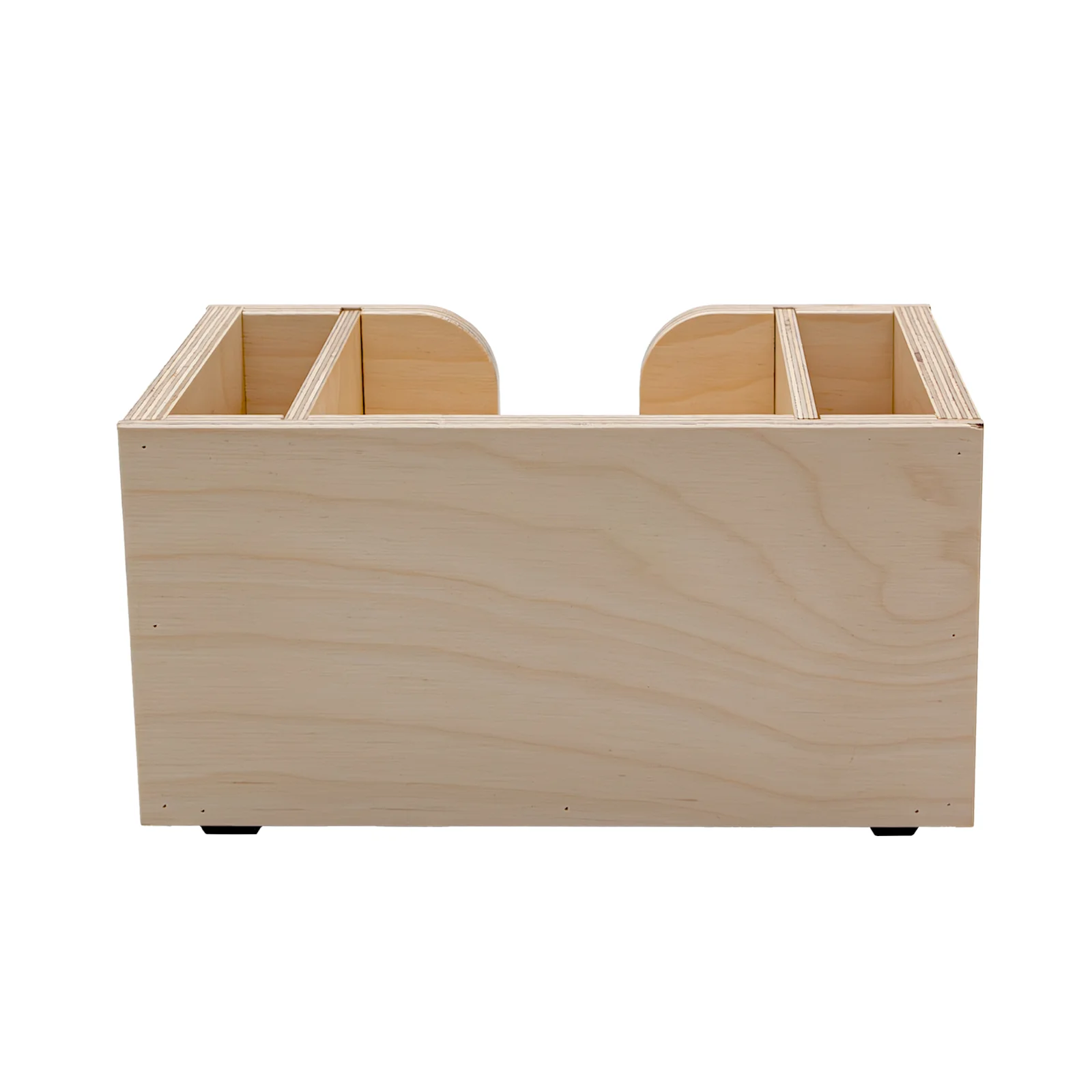 Wooden Bar Napkin & Straw Caddy - Natural Wood